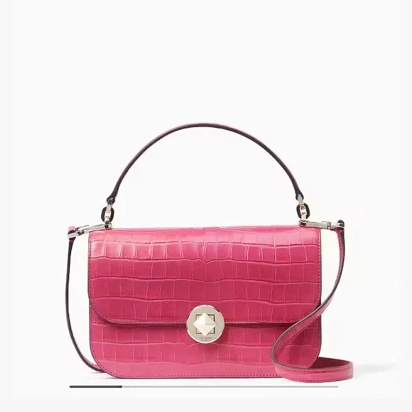 Kate Spade Pink Crocodile Pattern Shoulder Bag - Picture 5 of 6